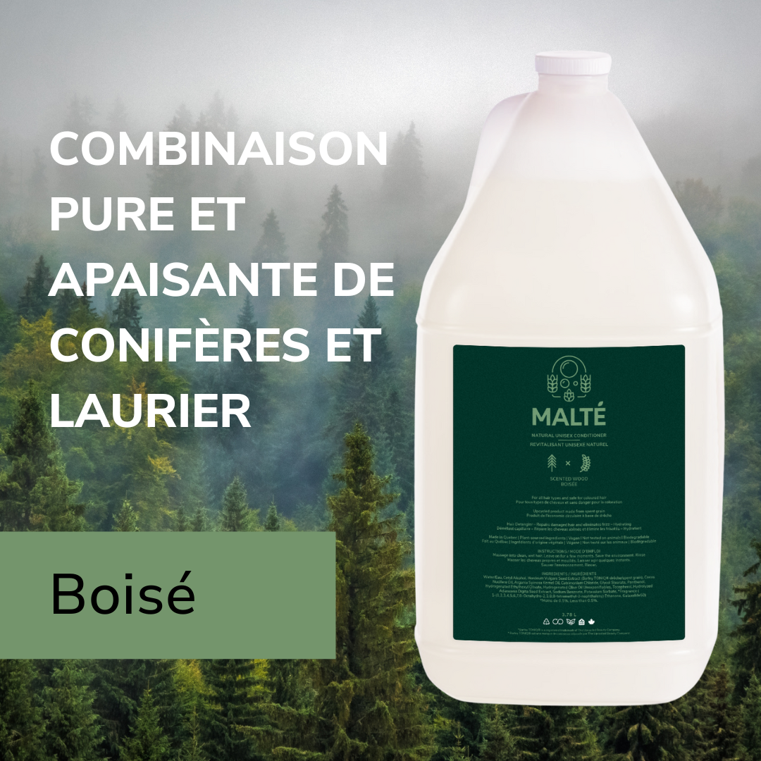 Natural moisturizing and detangling unisex conditioner (Scented Wood) - 3.78L