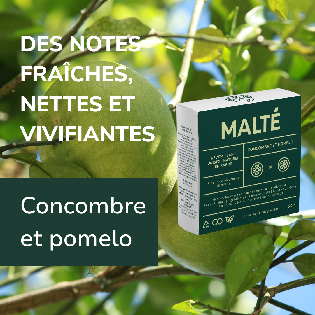 Natural unisex moisturizing and detangling conditioner bar - Cucumber & Pomelo