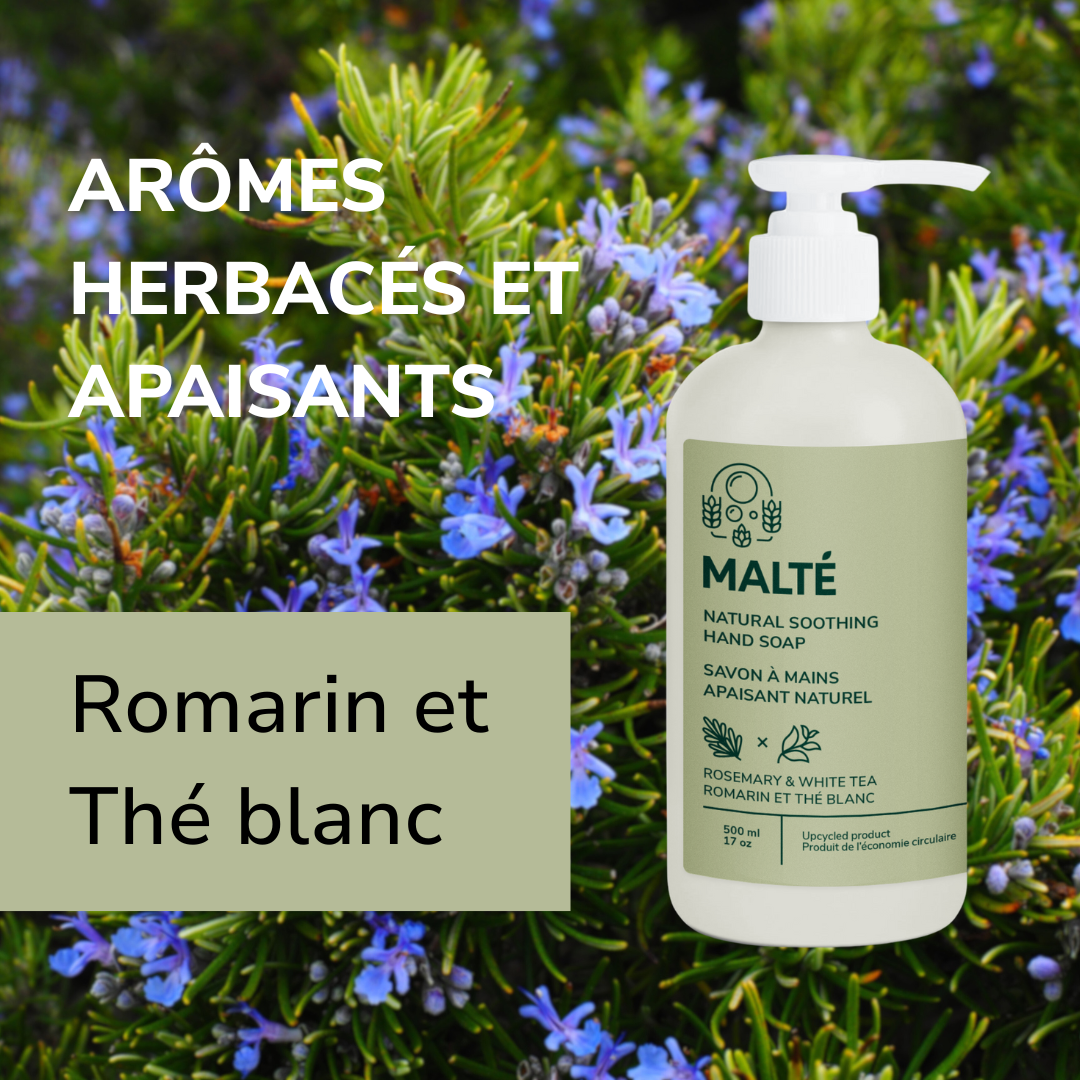 Savon à mains Naturel - Romarin et Thé Blanc 500ml
