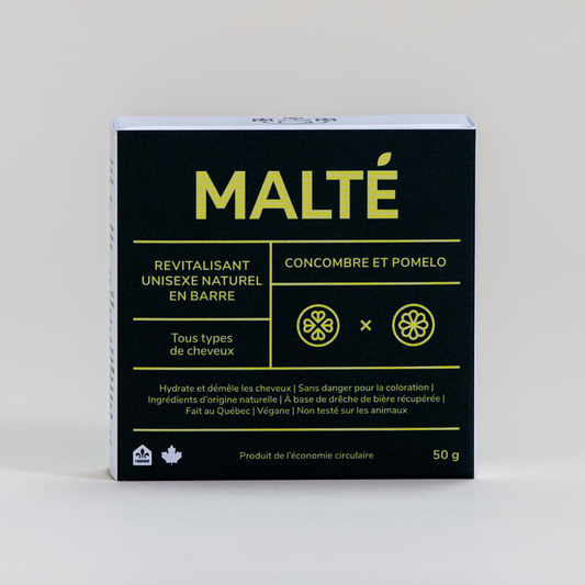 Natural unisex moisturizing and detangling conditioner bar - Cucumber & Pomelo