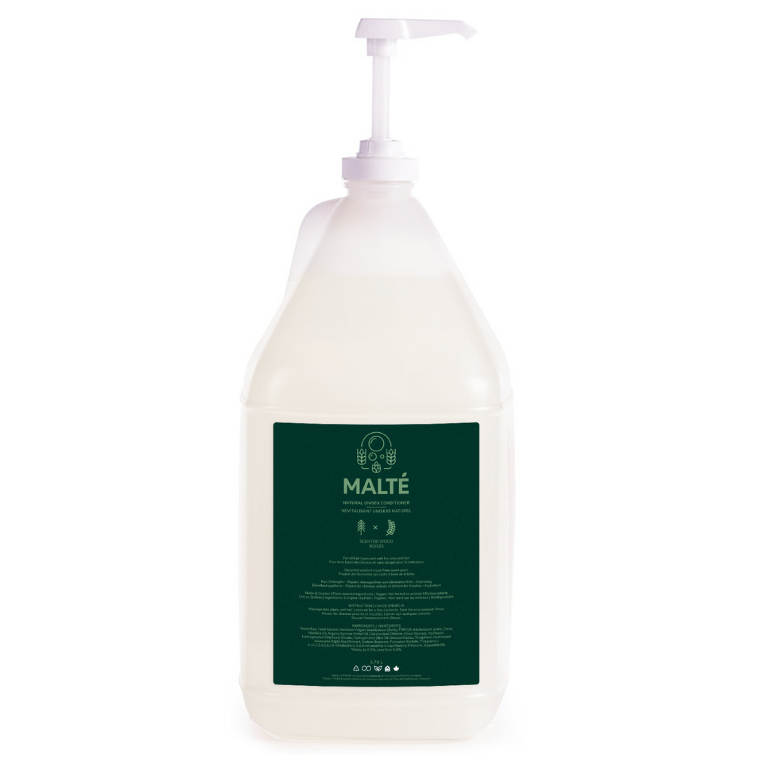 Natural moisturizing and detangling unisex conditioner (Scented Wood) - 3.78L
