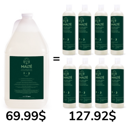 Natural moisturizing and detangling unisex conditioner (Scented Wood) - 3.78L