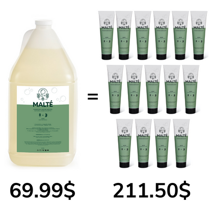 Hydrating and volumizing natural shampoo (Scented Wood) - 3.78L