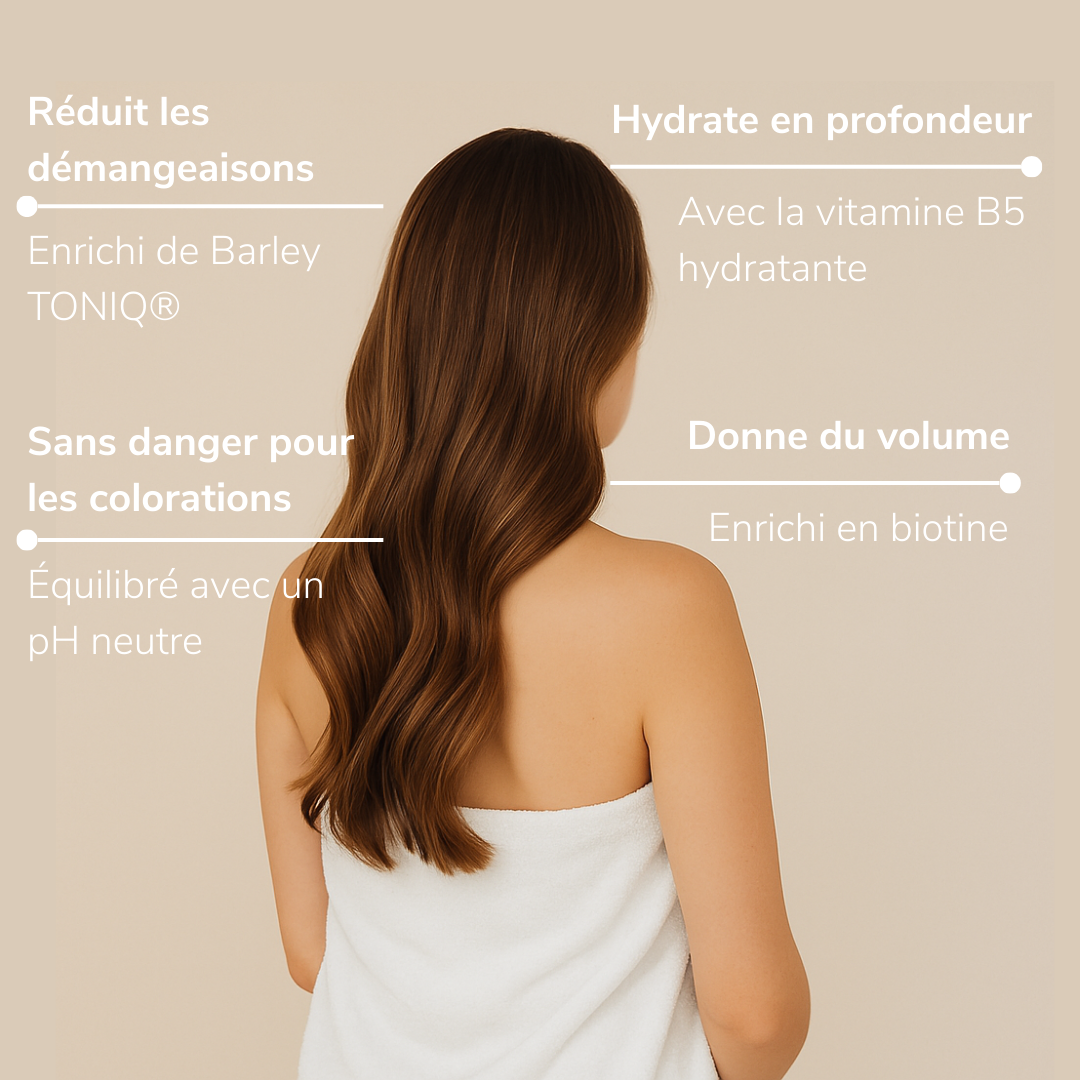 Shampoing unisexe naturel hydratation et volume - Poire et Agrumes