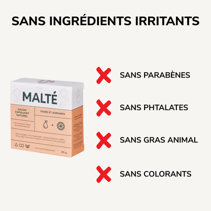 Savons hydratants et exfoliants - Offre